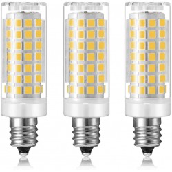 E12 LED Light Bulb Dimmable 60W Halogen Kx-2000 Bulbrite Replacement for Ceiling Fan Chandelier Pendant Light Bathroom Lighting 120V 7W Daylight White 6000K T6 C7 E12 Candelabra Base 3 Pack