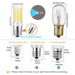 E17 LED Bulb Dimmable 5W Microwave Oven Bulb Daylight White 6000K 40W Halogen Bulb Replacement for Microwave Over Stove Appliance Range Hood E17 Intermediate Base 2 Pack