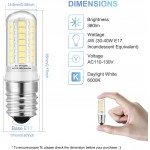 E17 LED Bulbs Under Microwave Over Stove Lights Daylight 6000K 40W Incandescent Equivalent Non-Dimmable Pack of 2