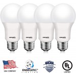 Energetic Light Bulbs 75 watt Super Brightness 1200LM Soft White 2700K Non-Dimmable A19 LED Bulb E26 Standard Base UL Listed 4 Pack