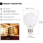 G25 LED Vanity Light Bulb Hansang 5W 60W Incandescent Equivalent 2700K Soft White,Decorative Globe Light Bulbs,E26 Base,500LM Perfect for Bathroom Vanity Makeup Mirror,Non-Dimmable,4 Pack