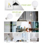 G25 LED Vanity Light Bulb Hansang 5W 60W Incandescent Equivalent 2700K Soft White,Decorative Globe Light Bulbs,E26 Base,500LM Perfect for Bathroom Vanity Makeup Mirror,Non-Dimmable,4 Pack
