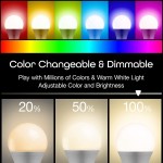 Geeni Prisma 1050 Lumens A21 Wi-Fi Multicolor Light Bulbs 2700K 4-Pack – Dimmable LED Bulbs 75-Watt Equivalent – No Hub Required – Works with  Alexa Hey Google
