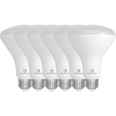 Great Eagle R30 or BR30 LED Bulb 11W 75W Equivalent 850 Lumens Upgrade for 65W Bulb 5000K Daylight Color for Recessed Can Use Wide Flood Light Dimmable and UL Listed Pack of 6