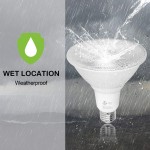 hykolity Outdoor Led Flood Light Waterproof PAR38 LED Bulb Dimmable 15W=150W 5000K Daylight 1600lm E26 Base UL Listed 6 Pack