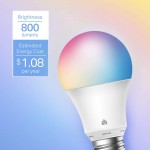 Kasa Smart Light Bulbs Full Color Changing Dimmable Smart WiFi Bulbs Compatible with Alexa and Google Home A19 9W 800 Lumens,2.4Ghz only No Hub Required 2-Pack KL125P2 Multicolor