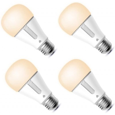 Kasa Smart Light Bulbs that works with Alexa and Google Home Dimmable Smart LED Bulb A19 9W 800Lumens Soft White2700K CRI≥90 WiFi 2.4Ghz only No Hub Required 4-PackKL110P4