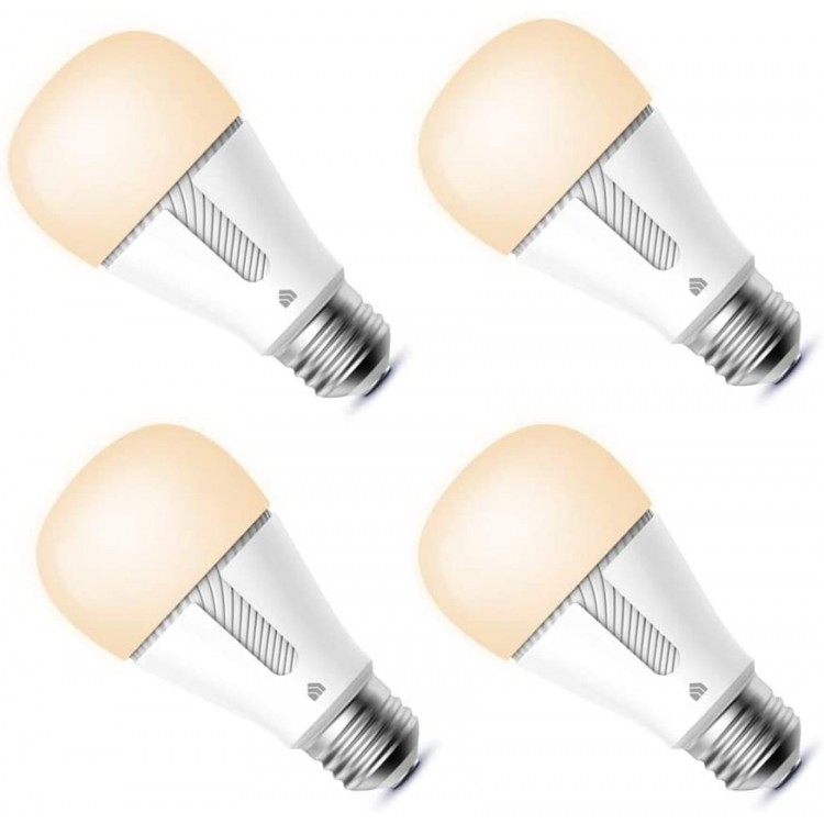 Kasa Smart Light Bulbs that works with Alexa and Google Home Dimmable Smart LED Bulb A19 9W 800Lumens Soft White2700K CRI≥90 WiFi 2.4Ghz only No Hub Required 4-PackKL110P4