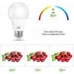 LE LED Light Bulbs 60 Watt Equivalent 8.5W Daylight White 5000K Non-Dimmable A19 E26 Standard Medium Base 11000 Hour Lifetime Pack of 5