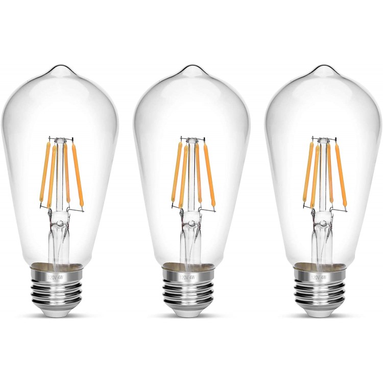 LED Edison Bulb,Antique 40W Vintage Edison Bulb,E26 Light Bulb Non Dimmable Led Bulb 450 Lumens 2700K,Pack of 3