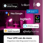 LIFX Color A19 800 lumens Billions of Colors and Whites Wi-Fi Smart LED Light Bulb No bridge required Works with Alexa Hey Google HomeKit and Siri.