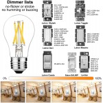 LiteHistory E26 Edison Bulb 6W=60 watt Light Bulb Dimmable Daylight 5000K Edison Light Bulb 60 Watt AC120V A15 led Bulb for Ceiling Fan,Vanity,Refrigerator,Wall sconces 600lm E26 Light Bulb 6Pack