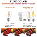 LiteHistory E26 LED Bulb 6W Equivalent 60 Watt Light Bulb Non-Dimmable A15 led Edison Bulb for Ceiling Fan,Wall sconces,Fridge,Desk lamp Warm White 2700K 600lm AC120V Clear 6 Pack