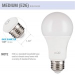 Pack of 6 KOR 15W LED A19 Light Bulb 100W Equivalent UL Listed 2700K Soft White 1500 Lumens Non-Dimmable 100w led Bulb with E26 Base 10,000 Hours Long Life