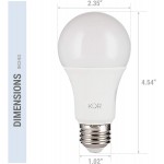 Pack of 6 KOR 15W LED A19 Light Bulb 100W Equivalent UL Listed 2700K Soft White 1500 Lumens Non-Dimmable 100w led Bulb with E26 Base 10,000 Hours Long Life