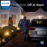 Philips LED Dusk-To-Dawn Outdoor A19 Light Bulb Flicker-Free 800 Lumen Soft White Light 2700K 8W=60W E26 Base 3-Pack