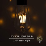 Vintage LED Edison Bulbs 60 Watt Equivalent DORESshop 6W Antique LED Filament Bulb ST58 Style Edison Light Bulb 2700K Warm White E26 Lamp Base Non Dimmable Clear Glass 4Pack