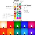 Yangcsl LED Light Bulbs 85W Equivalent 1200lm RGB Color Changing Light Bulb 6 Moods Memory Sync Dimmable A19 E26 Screw Base Timing Remote Control Included Pack of 4