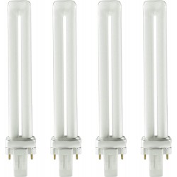 13 Watt CFL Light Bulbs 2 Pin GX23 Base 2700K Soft White 13W High Output 800 Lumens Single Tube Compact Fluorescent Light Bulbs Plug-in 4 Pack by DYSMIO