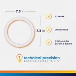 22W T5 Circular Fluorescent Bulb Replacement for Floxite T5 22W Circular Mirror Light Bulb by Technical Precision 4-Pin Connector Base Circline Fluorescent Bulb 6500K 7.25 Inch Outside Diameter