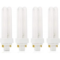 4 Pack CFL Bulbs Direct Generic Replacement for Panasonic FDS18E35 4 18W 3500K Double Tube 4 Pin G24q-2 Base Compact Fluorescent Light Bulbs