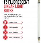 F8T5 CW 8 Watts 4100K Fluorescent Tube Bi Pin Light Bulbs Cool White 12” Linear T5 380 Lumens 120 Volts -Under The Counter Professional Grade Fluorescent Lamp Pack of 6