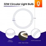 FC12T9 32W Light Bulb Replacement by Lumenivo 12 Inch T9 Circline Fluorescent Bulb 4-Pin G10Q-4 Base Great for Ceiling Fixtures Garage Lights and Many Applications 4100K Cool White 1 Pack