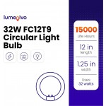 FC12T9 32W Light Bulb Replacement by Lumenivo 12 Inch T9 Circline Fluorescent Bulb 4-Pin G10Q-4 Base Great for Ceiling Fixtures Garage Lights and Many Applications 4100K Cool White 1 Pack