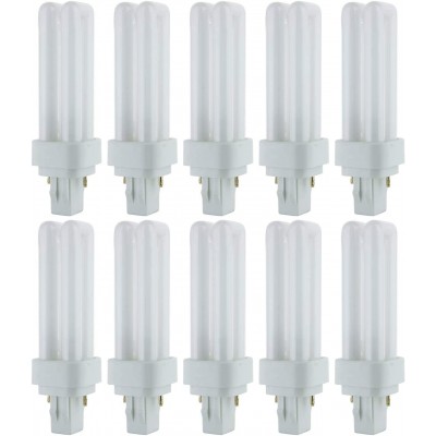 Laborate Lighting 13-Watt Double Tube Compact Fluorescent Light Bulb 3500K 780 Lumens 82 CRI T4 Shape GX23-2 Bi-Pin Base Pack of 10