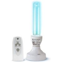 Ozone UV Germicidal Light Sanitizer UVC Ultraviolet Lamp E26 Bulb with Stand and Remote Lamp