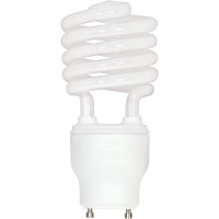 Satco S8206 23 Watt 100 Watt 1600 Lumens Mini Spiral CFL Soft White 2700K GU24 Base Light Bulb