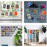 8TEHEVIN 50PCS Hippie Trippy Drippy Aesthetic Pictures Wall Collage Kit Trendy Small Posters for Dorm Trippy Wall Art Print for Girls Boys Aesthetic Photo Collection Bedroom Decor for Teen Girl