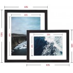 ArtbyHannah 7 Pack Black Gallery Wall Frames Sets with Decorative Ocean Picture Frame Collage Sets Wall Art Decor for Home Decoration Multi Size 8x10"x3 ,6x8"x4