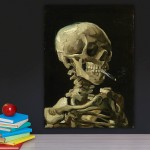 Palace Learning Vincent Van Gogh Skull with Cigarette 1885 Art Poster Print 18 x 24 Laminated Van Gogh Skeleton