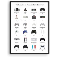 Retro Video Game Posters for Walls by Haus and Hues | Gaming Room Decor Video Game Room Decor for Boys Gaming Posters for Gamer Room Decor Video Game Controller Poster UNFRAMED Controller 12x16