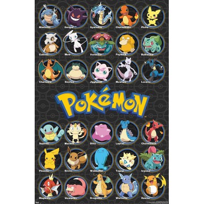 Trends International Pokémon-All Time Favorites Wall Poster 22.375" x 34" Unframed Version