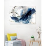 Wall Art Canvas Abstract Art Paintings Blue Fantasy Colorful Graffiti on White Background Modern Artwork Decor for Living Room Bedroom Kitchen 48x32in