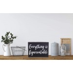 Black Decor Home Office Desk Everything is Figureoutable Sign Inspirational Farmhouse