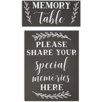 Faithful Finds Memory Table Signs for Funeral Place Share Your Special Memories Here 2 Pieces