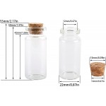 MaxMau Small Bottles with Corks,10 Milliliter 100 Packs Tiny Vials Mini Cork Stopper Clear Jars for DIY Art Crafts Projects Party Decoration Wedding Favors