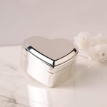 Personalized Silver-Plated Heart Jewelry Keepsake Box with Custom Engraved Cross and Message for First Communion Gift for Girls