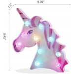 Pooqla Remote Control 3D Rainbow Unicorn Color Changing Unicorn Lamp Girls Night Light with Diamond Light Bulb Unicorn Birthday Gifts Party Supply – Big Eye Unicorn Head Colorful Glow