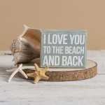 Primitives by Kathy I Love You to The Beach and Back Box Sign 27360