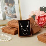 Small Jewelry Gift Boxes Set for Necklace Earring Gift Card with Lids and Bow 3.6 x 2.7 in 12 Pack