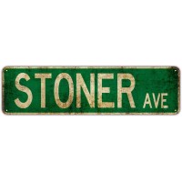 Stoner Avenue Street Sign Vintage Rustic Retro 4x16 inch Tin Sign