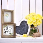 Tiered Tray Signs for Spring and Easter Home Decor 3 Frames w Interchangeable Sayings for Seasonal Tiered Stand Decoration The Perfect Table or Wall Decor for Your Living Room