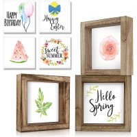 Tiered Tray Signs for Spring and Easter Home Decor 3 Frames w Interchangeable Sayings for Seasonal Tiered Stand Decoration The Perfect Table or Wall Decor for Your Living Room