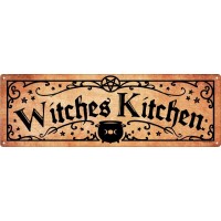 Vintage Witches Kitchen Aluminum Weatherproof Road Street Signs Home Decor Wall 4x16inch