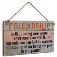 Yankario Funny Friendship Gifts for Women Friends Birthday Gifts for Best Friends Unique Gifts for Her Wall Art Decor Wooden Sign 12" by 6"