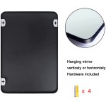 30 x 40 Bathroom Mirror Large Black Wall Mirror Rectangle Wall Mounted Mirror Metal Framed Mirror for Hanging Vertical or Horizontal Rounded Corner